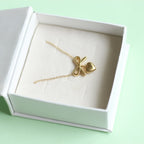 Bow Heart Necklace
