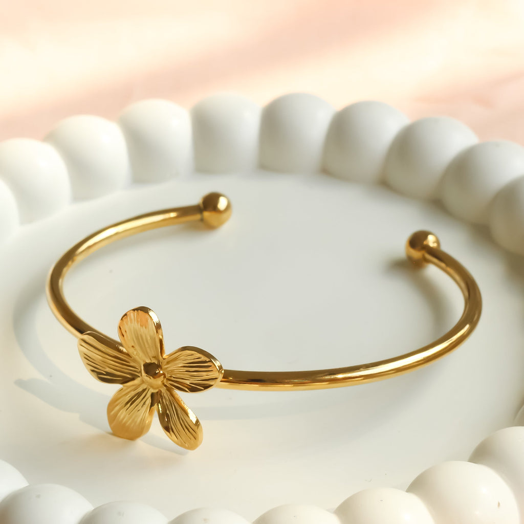 Flower Cuff Bracelet | Adjustable Bracelet