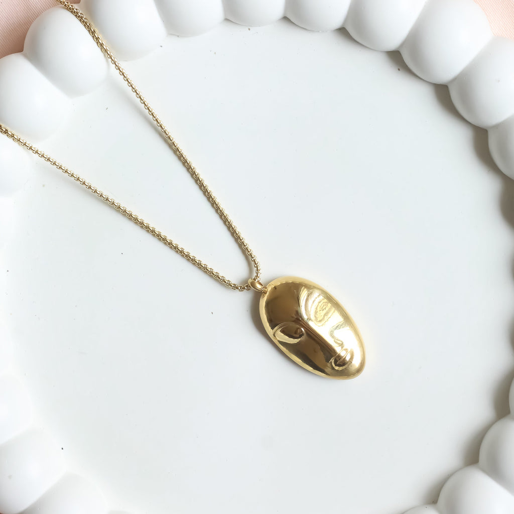 Abstract Face Necklace