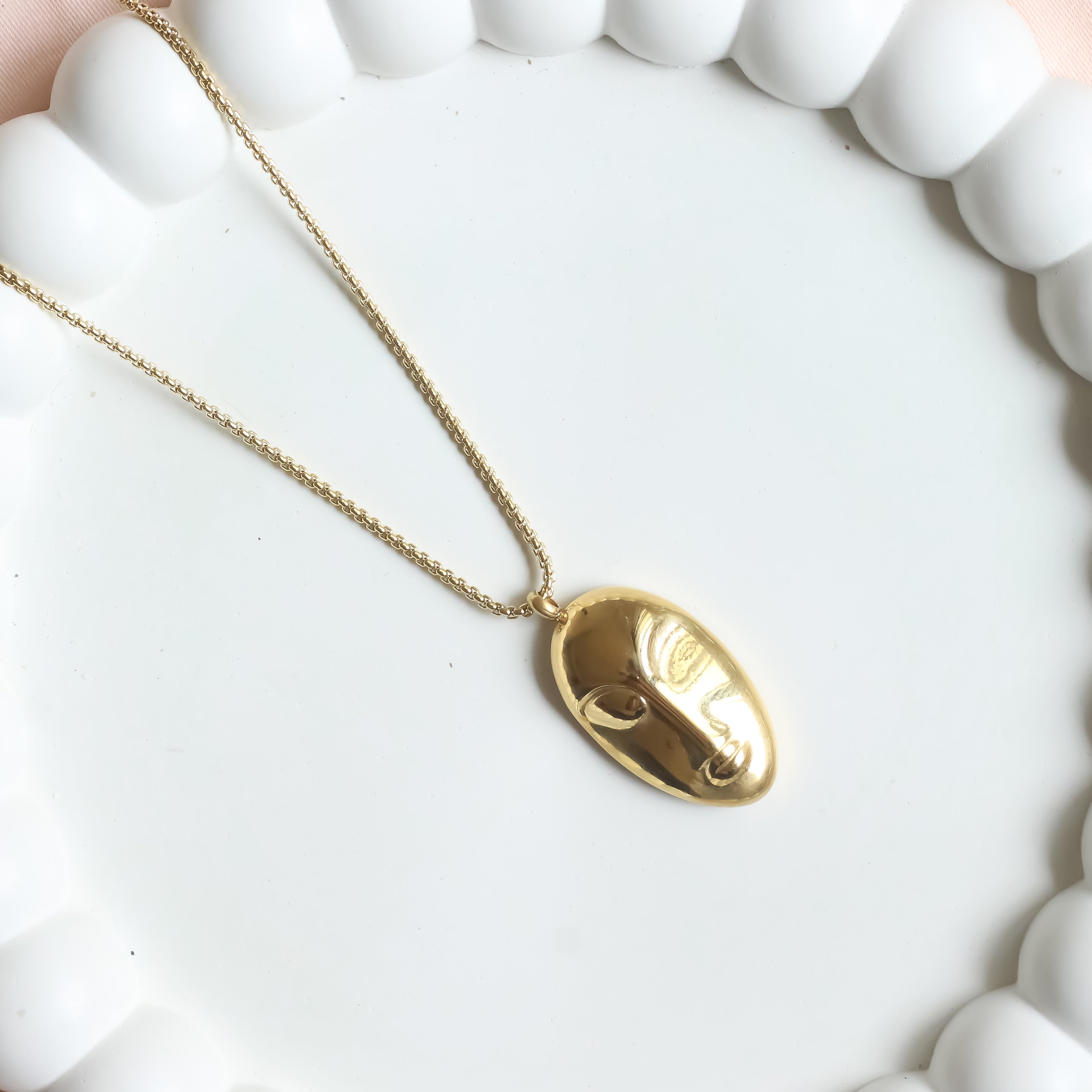 Abstract Face Necklace