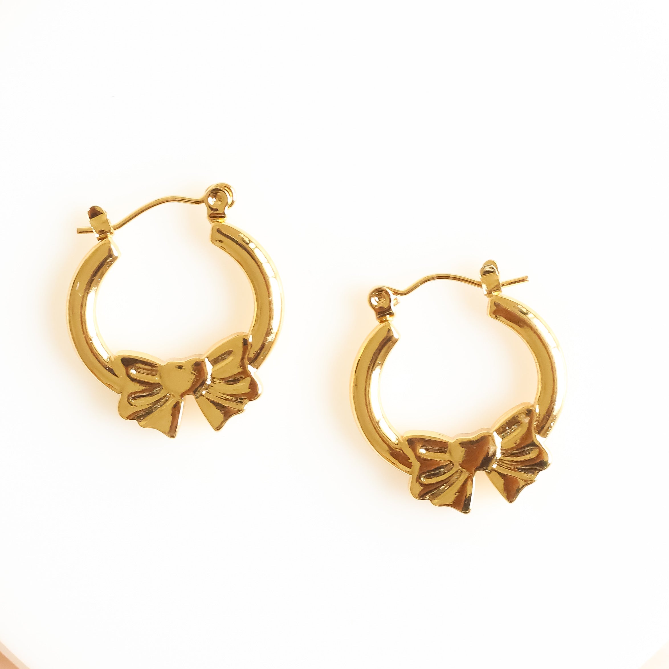 Bow Circle Hoops