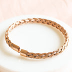 Cuff Braided Bangle | Rose Gold