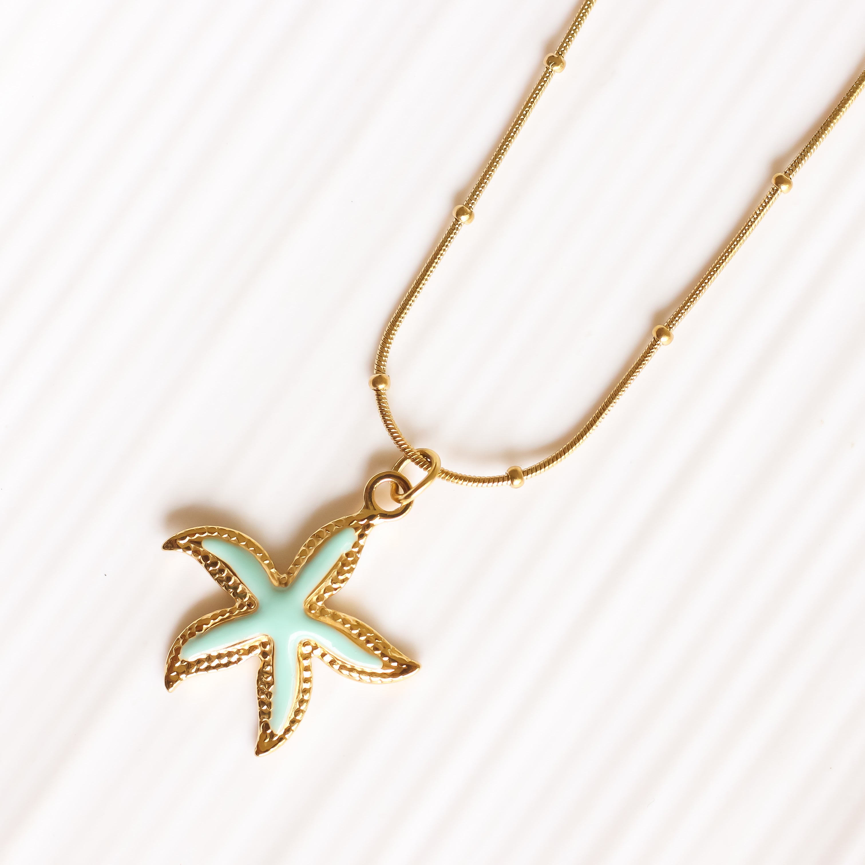 Blue Starfish Necklace