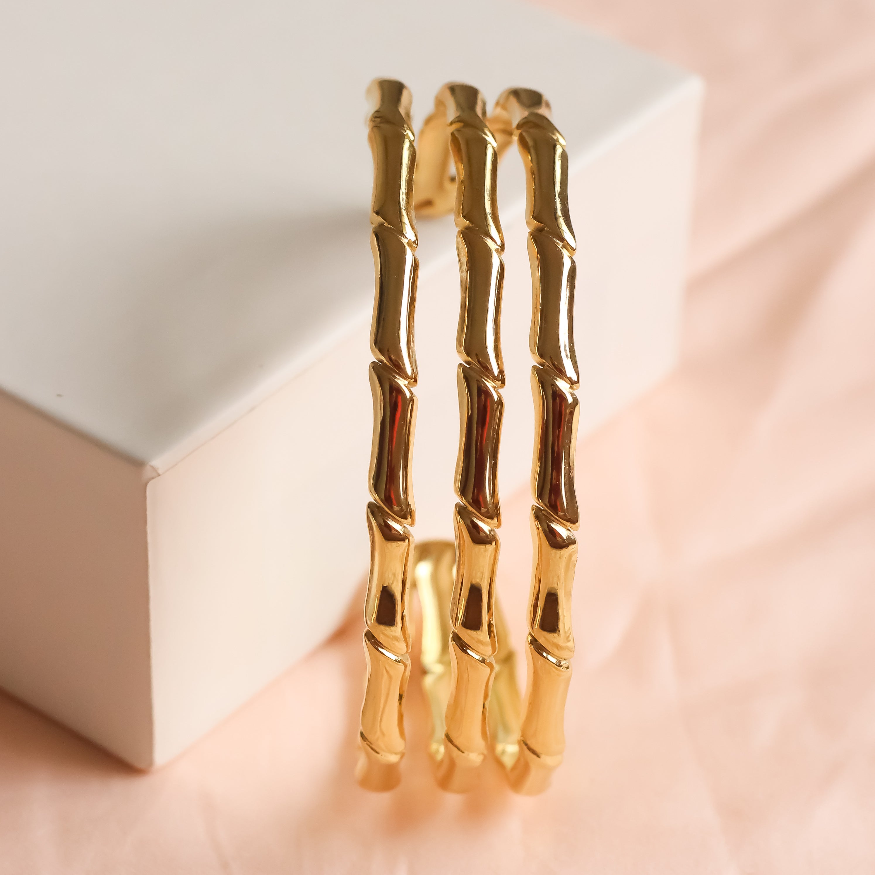 Layer Bamboo Cuff Bracelet | Adjustable