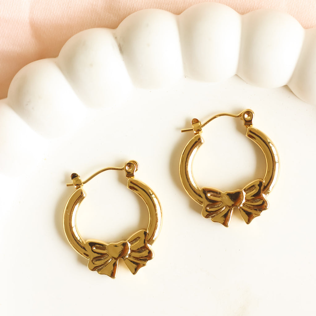 Bow Circle Hoops