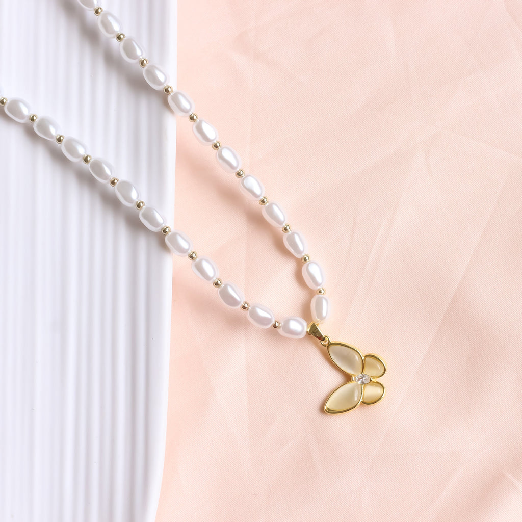 Pearl Butterfly Necklace