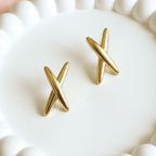 Gold Cross Earrings