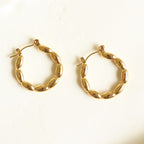 Gold Puffed Hoops