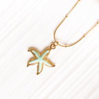 Blue Starfish Necklace