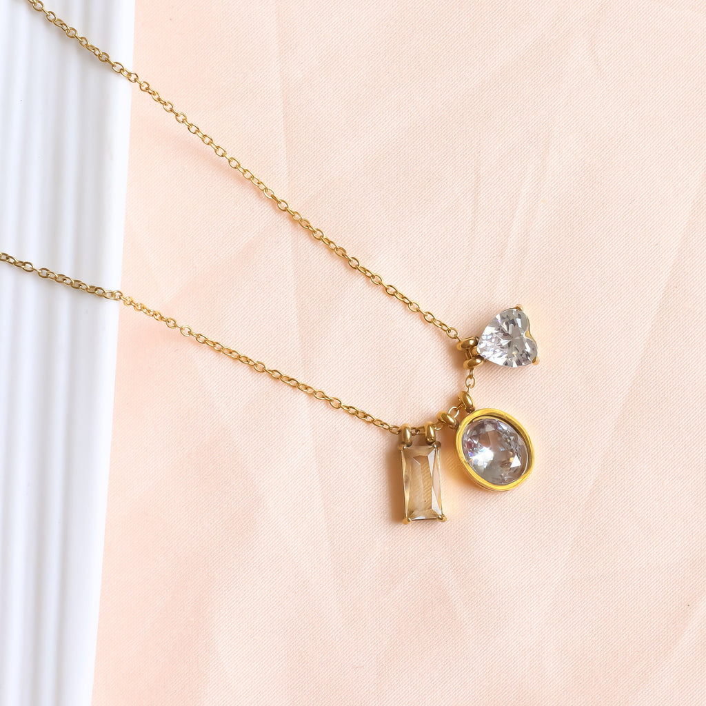 18K Gold Plated | Multi Stone Necklace