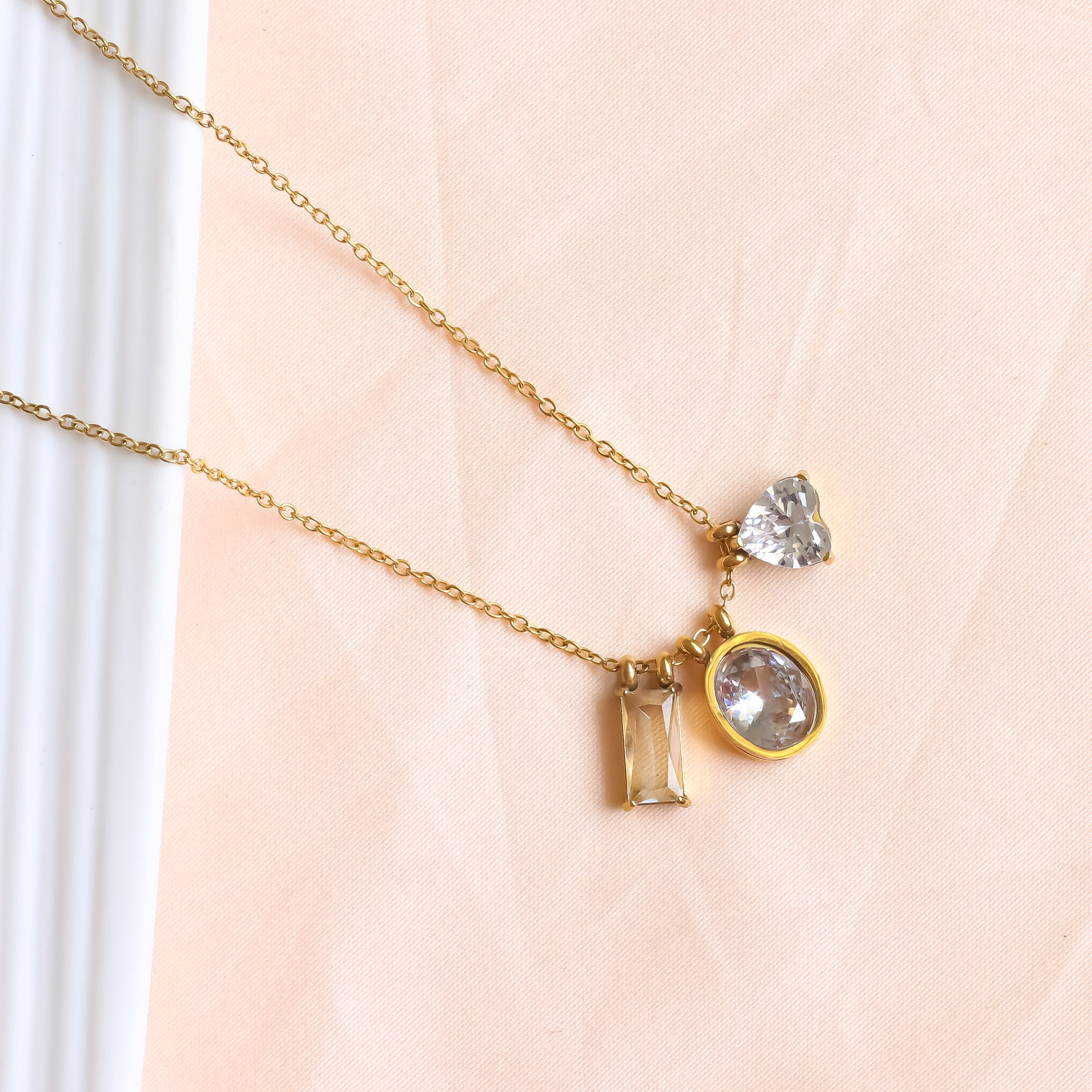 18K Gold Plated | Multi Stone Necklace