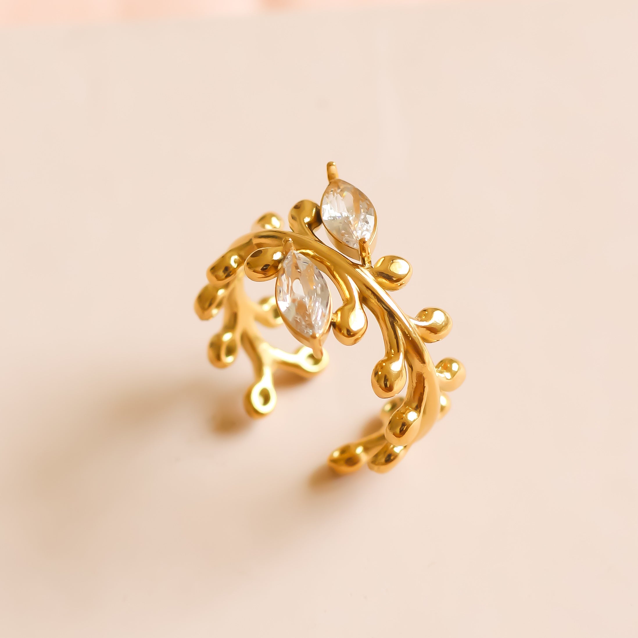 Leaf Catherine Ring | Adjustable