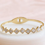 White Clover Bracelet | Open Cuff Bracelet