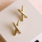 Gold Cross Earrings