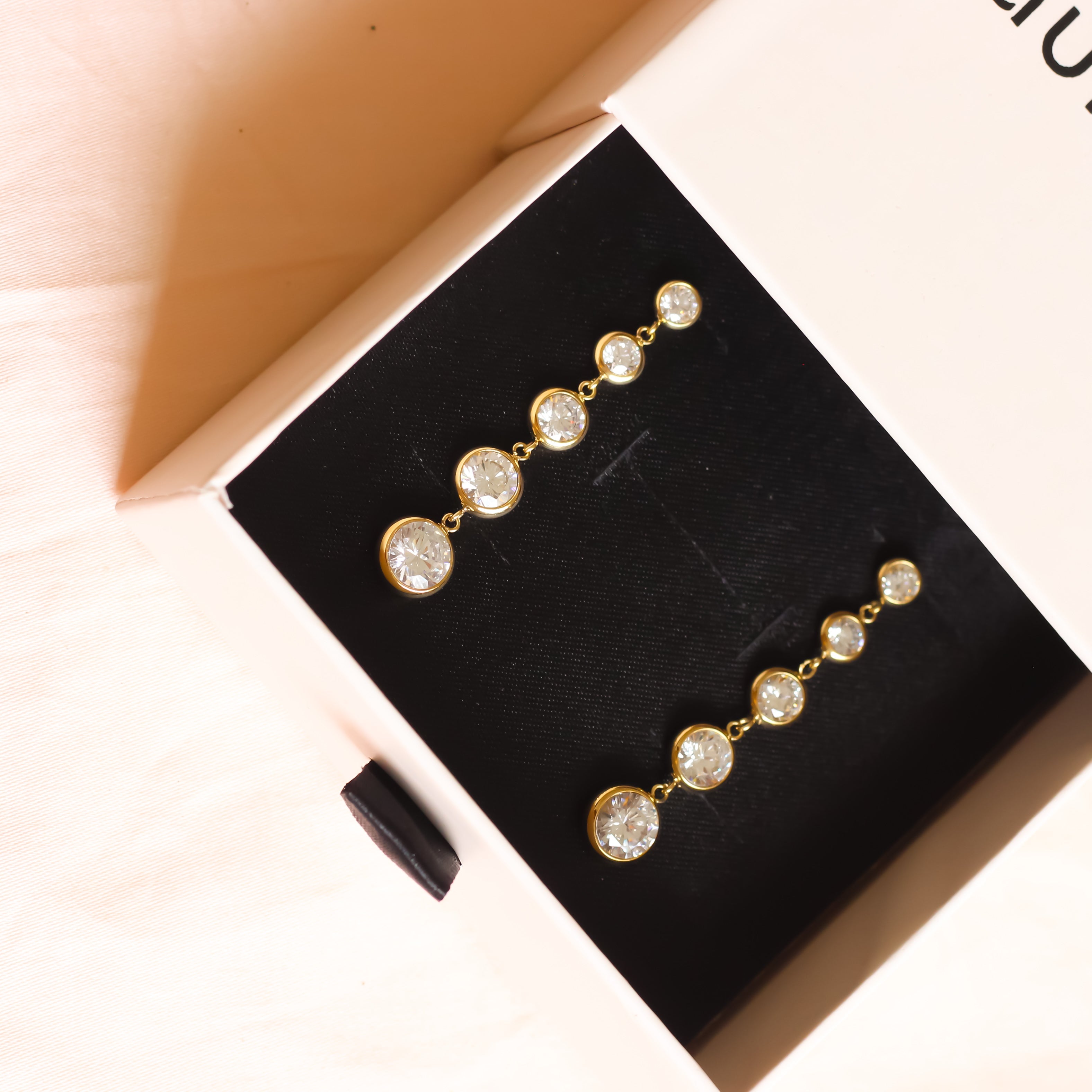 White Stone Danglers