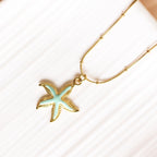 Blue Starfish Necklace