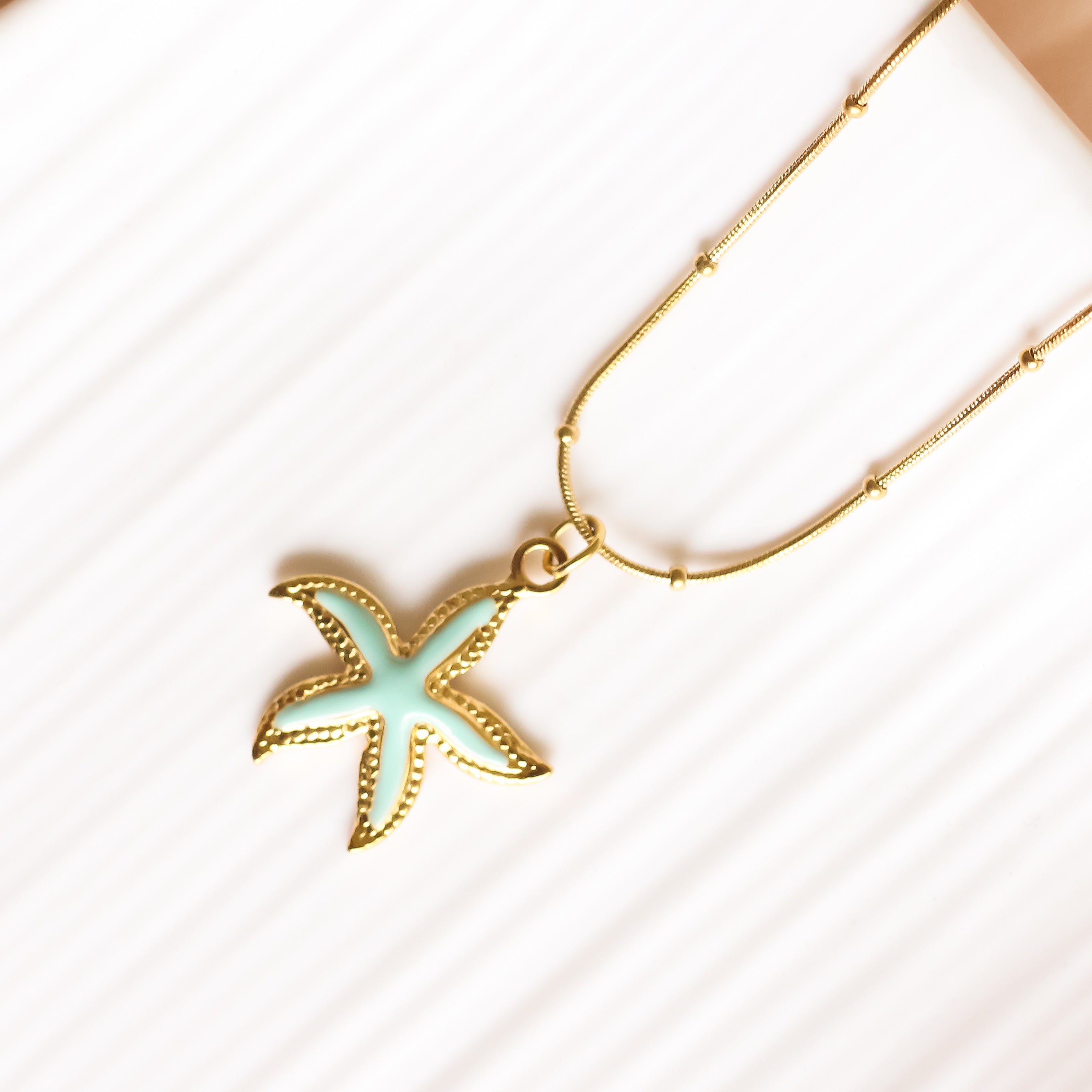 Blue Starfish Necklace