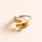 Monet Ring | Silver & Gold | Adjustable