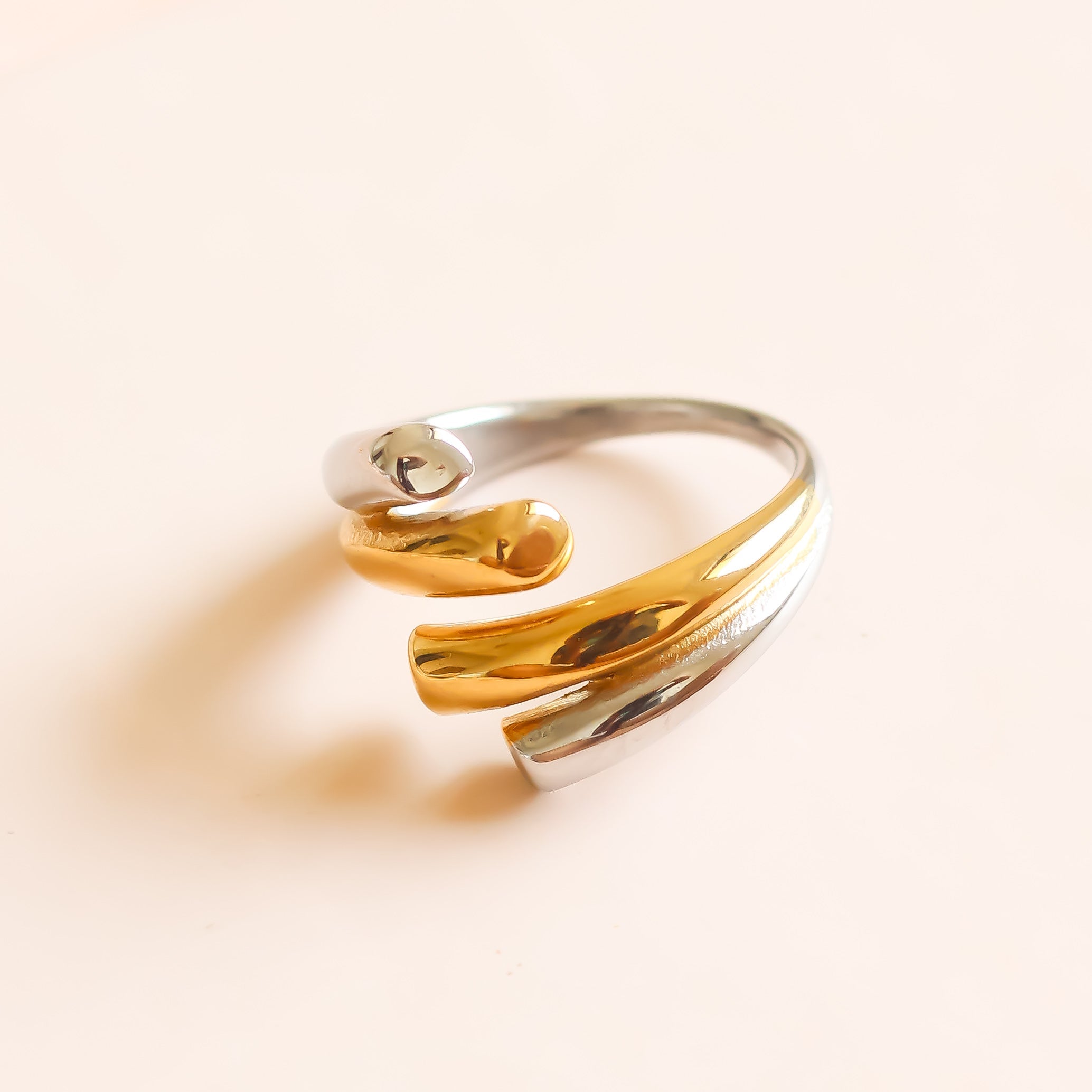 Monet Ring | Silver & Gold | Adjustable