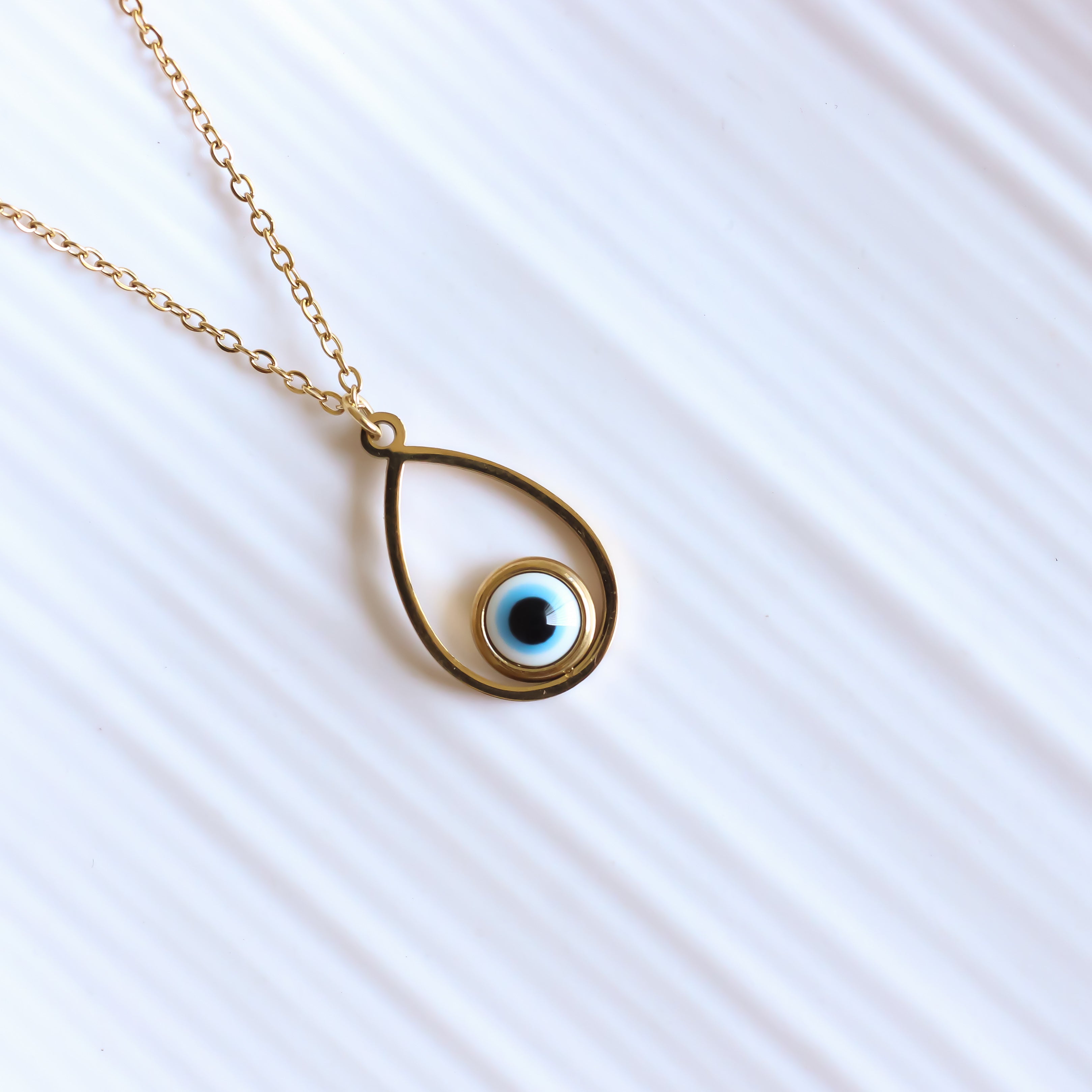 Classic Evil Eye Drop Necklace