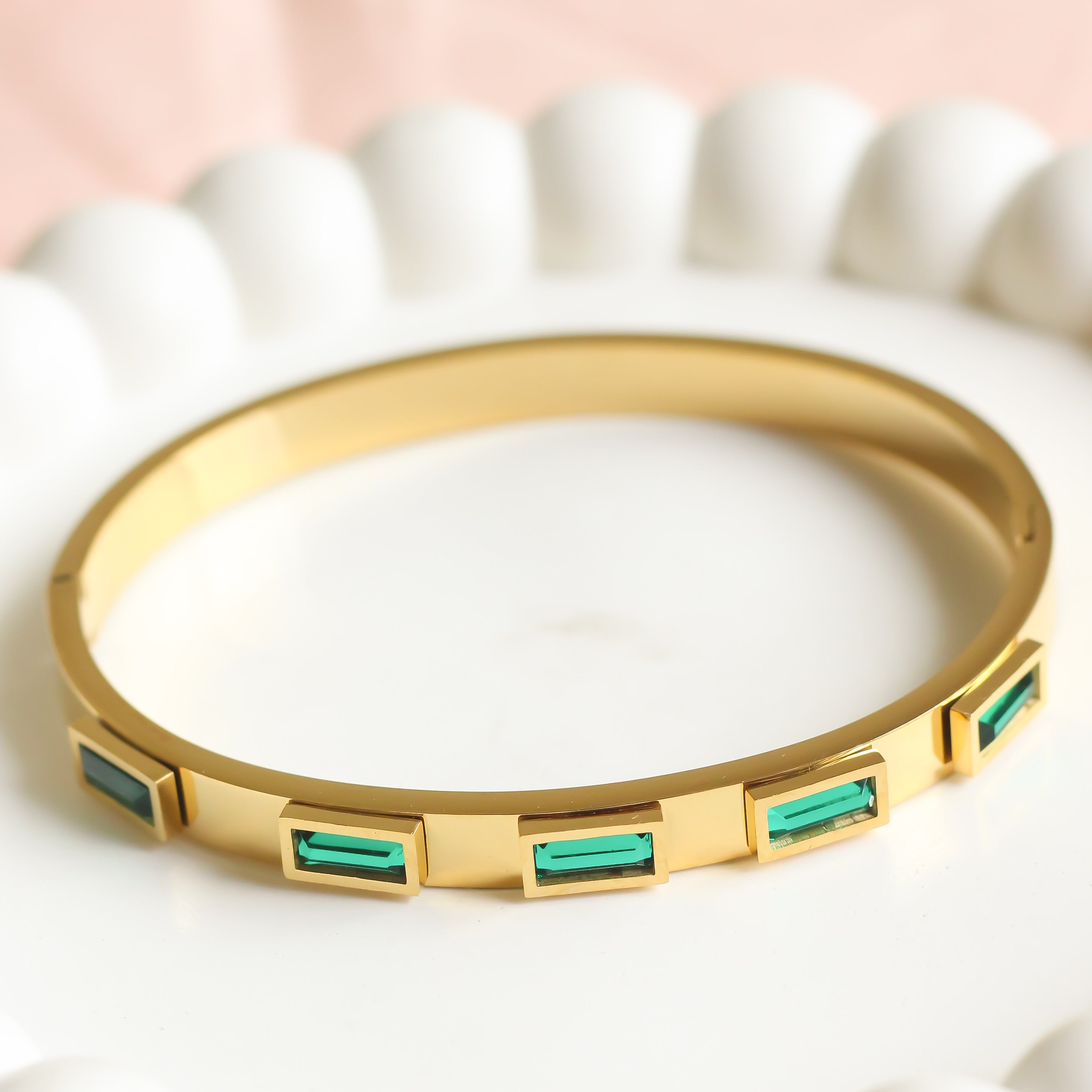 Emerald Geometry Bracelet