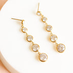 White Stone Danglers