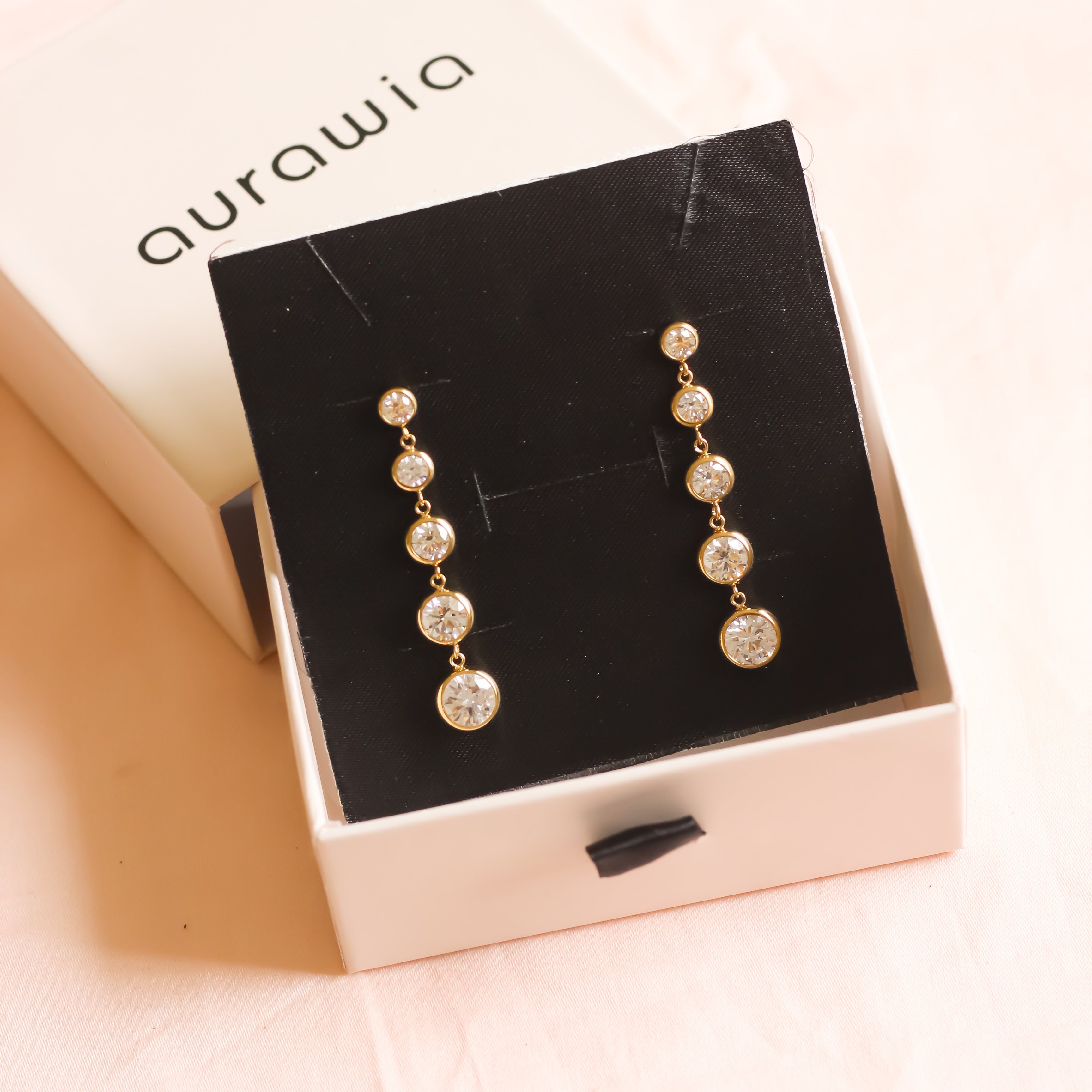 White Stone Danglers