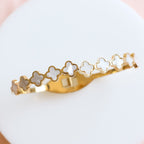 White Clover Bracelet | Open Cuff Bracelet