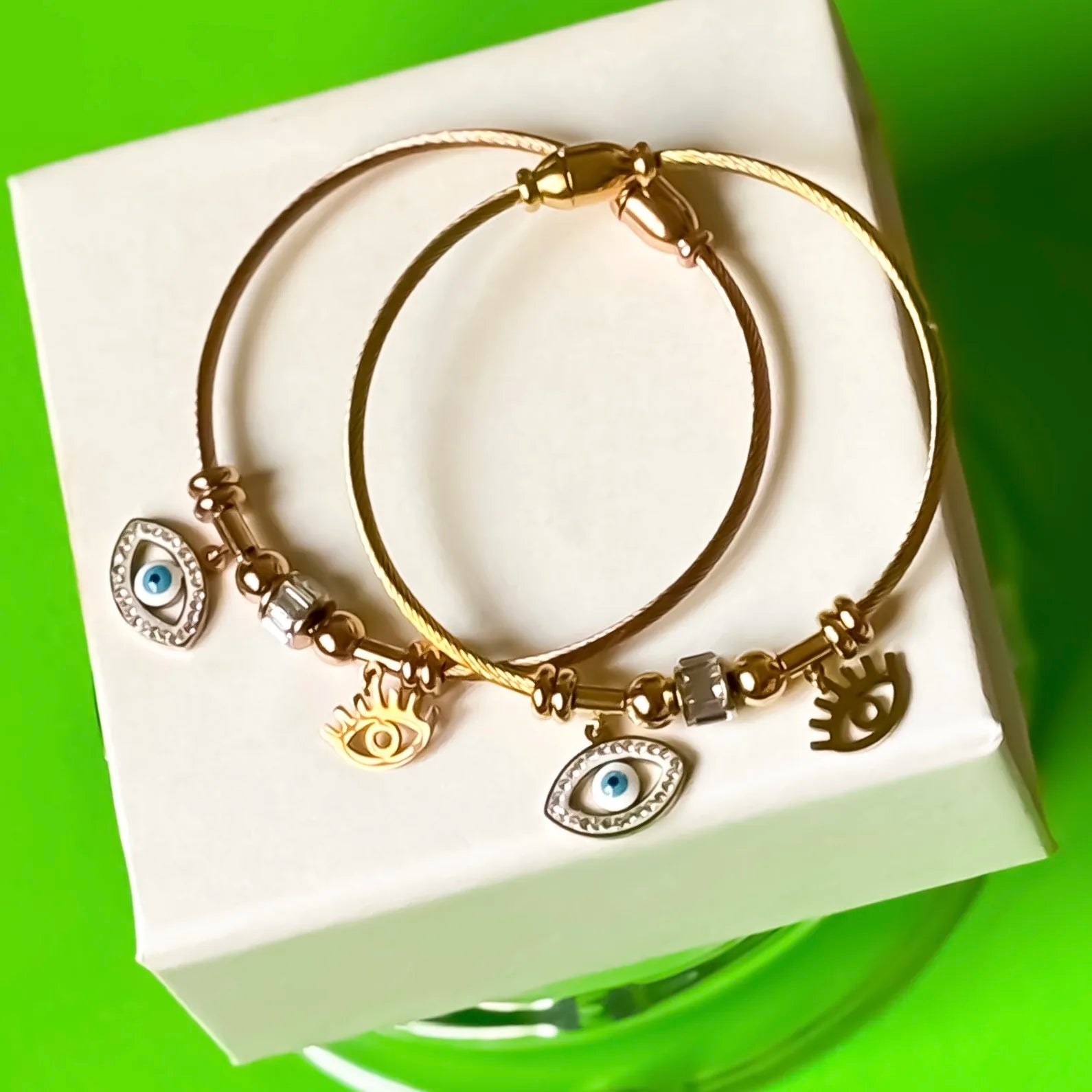 Evil Eye Charm Lash Bangle